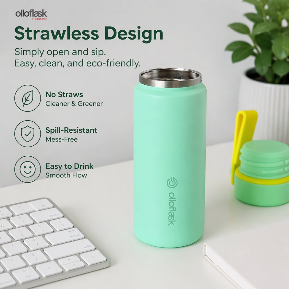 Locaupin MimiCup Series (6oz/9oz) Tumbler Sip & Strawless Insulated Vacuum Flask