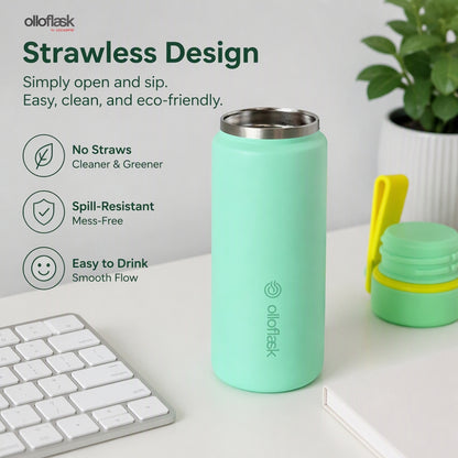 Locaupin MimiCup Series (6oz/9oz) Tumbler Sip & Strawless Insulated Vacuum Flask