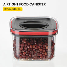 Load image into Gallery viewer, Locaupin Airtight Food Container with Easy Open and Lock Lid Dry Food Canister Cereal Candy Pasta Stackable Kitchen Pantry Transparent Organizer Storage (PET Plastic)
