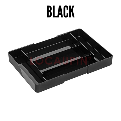Locaupin Retractable Drawer Storage Multifunctional Compartment Organizer for Medicine Cosmetic Kitchen Utensil and Stationery