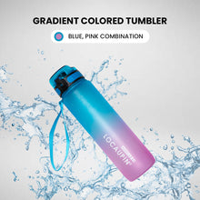 Load image into Gallery viewer, Locaupin Gradient Frosted Fitness Sports Water Bottle Snap Design Lid For Student to Outdoor Running Cycling Gym Workout Office School
