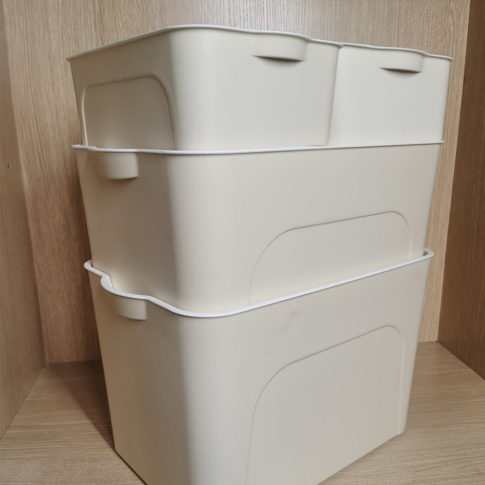 Locaupin Multipurpose Storage Box Wardrobe Organizer Closet Underwear Socks Ties Cosmetic Box with White Lid