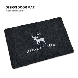 Locaupin Home Entry Way Anti-Slip Welcome Pad Rub Foot Door Mat Front Bathroom Kitchen Easy Clean Floor Rug