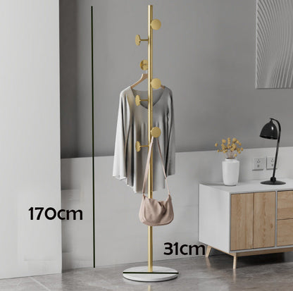 Locaupin Metal Coat Rack Scarf Hat Hanger Multipurpose Bag Hook Standing Living Room Bedroom Organizer