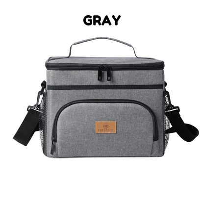 Locaupin Insulated Lunch Box and Ice Drink Bag Large Capacity Waterproof with Strap and Side Pockets Portable Food Drinks Storage