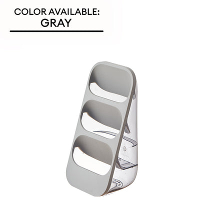 Locaupin 3 Compartment Utensil Holder Kitchen Counter Separable Cutlery Storage Caddy Display Automatic Draining Holes