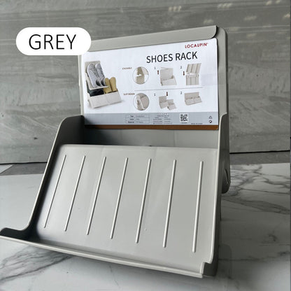 Locaupin 1pc Stackable Sturdy Shoe Rack Shelf Organizer Space Saving Storage Closet Entryway Hallway