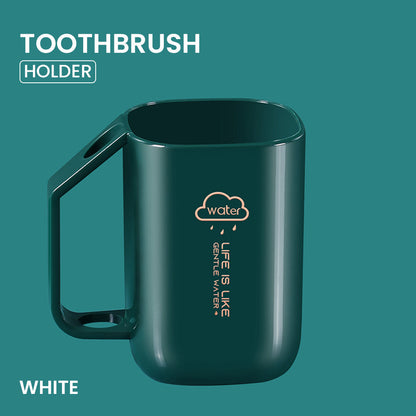 Locaupin Bathroom Countertop Organizer Toothbrush Holder Mouthwash Gargling Cup Mug Multifunctional Storage Case
