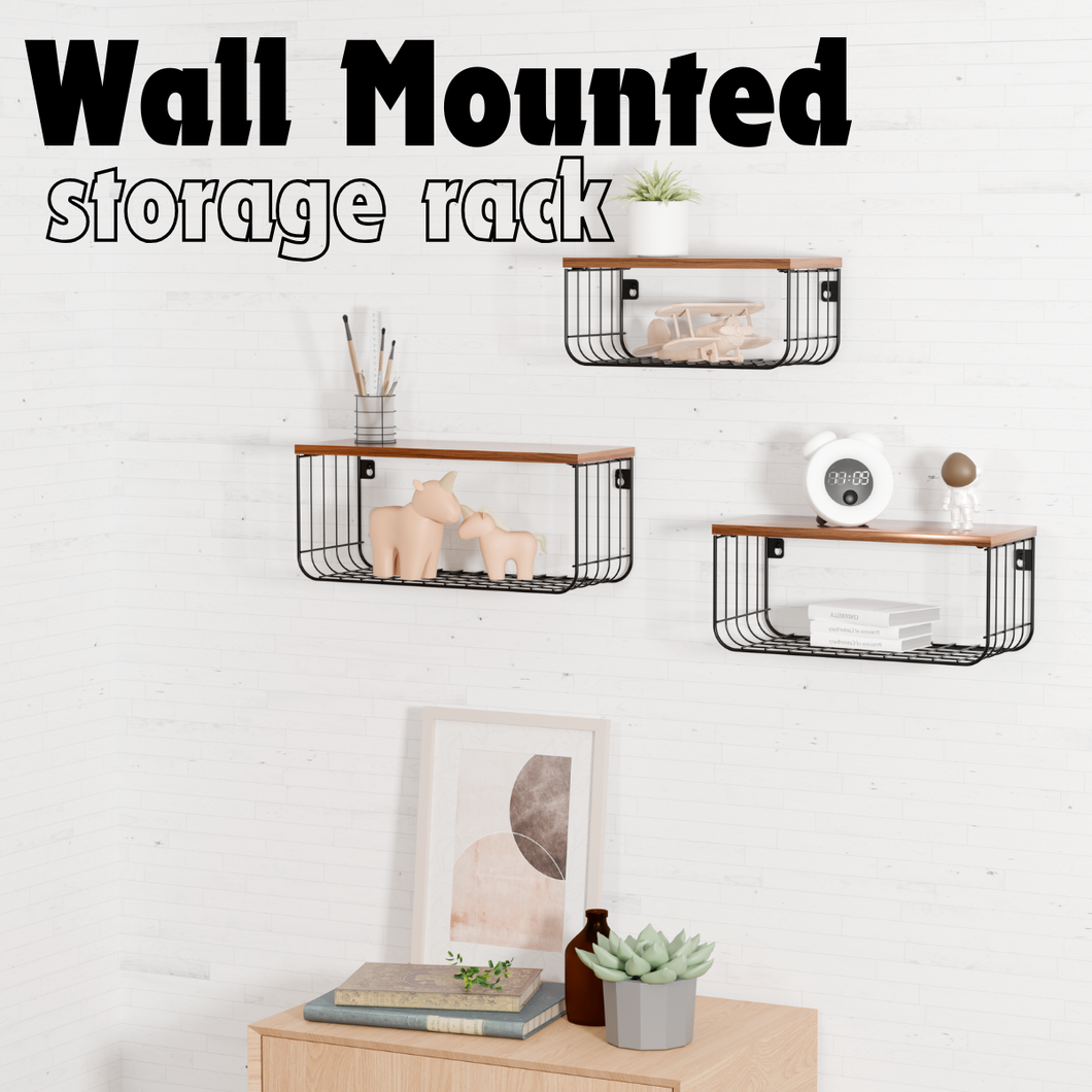 Locaupin Wall Mounted Shelf Set Floating Decoration Storage Multifunctional Bedroom Livingroom Bathroom Kitchen Shelves Rack