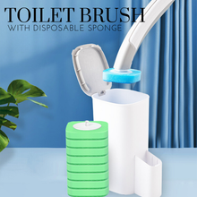 Load image into Gallery viewer, Locaupin Toilet Brush with Disposable Sponge Rotatable Head and Long Handle Household Cleaner with 8 Replaceable Scentless Sponge
