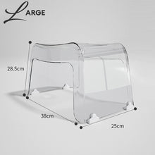 Load image into Gallery viewer, Locaupin Transparent Mini Chair Non Slip Waterproof Foot Step Stool Shower Low Bench Bathroom Seat
