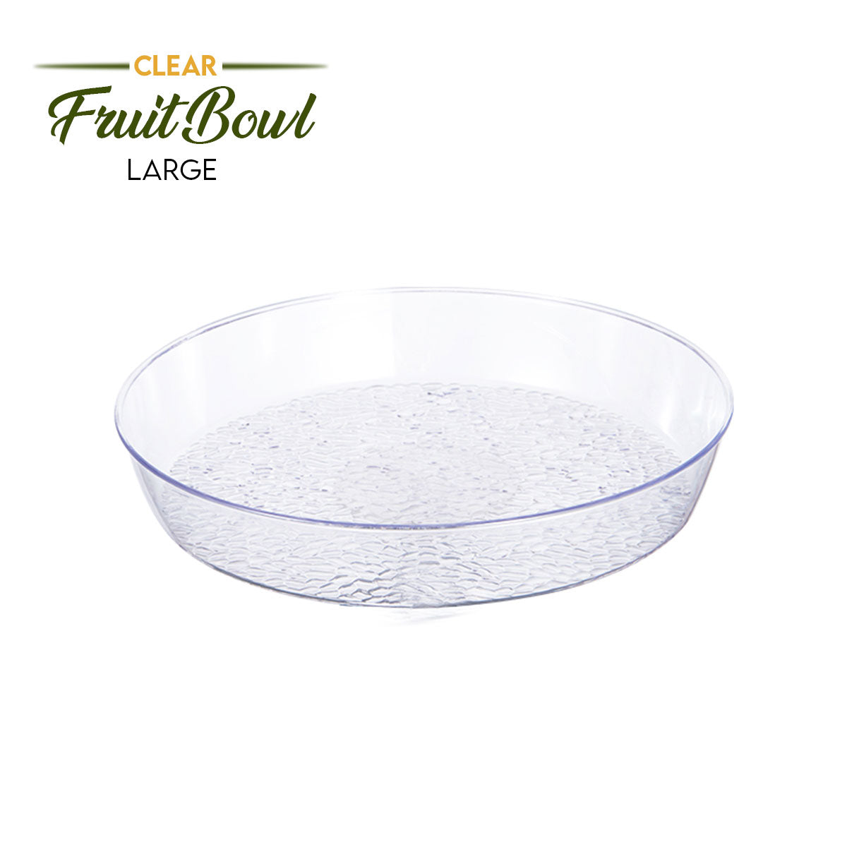 Locaupin Clear Round Serving Food Tray Fruit Salad Bowl Container Multifunctional Appetizer Snacks Platter