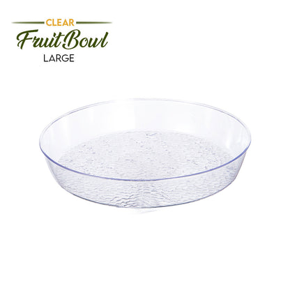 Locaupin Clear Round Serving Food Tray Fruit Salad Bowl Container Multifunctional Appetizer Snacks Platter