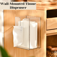 Load image into Gallery viewer, Locaupin Wall Mounted Transparent Plastic  Tissue Holder Toilet Paper  Towel Storage Hanging Dispenser Horizontal Vertical Design
