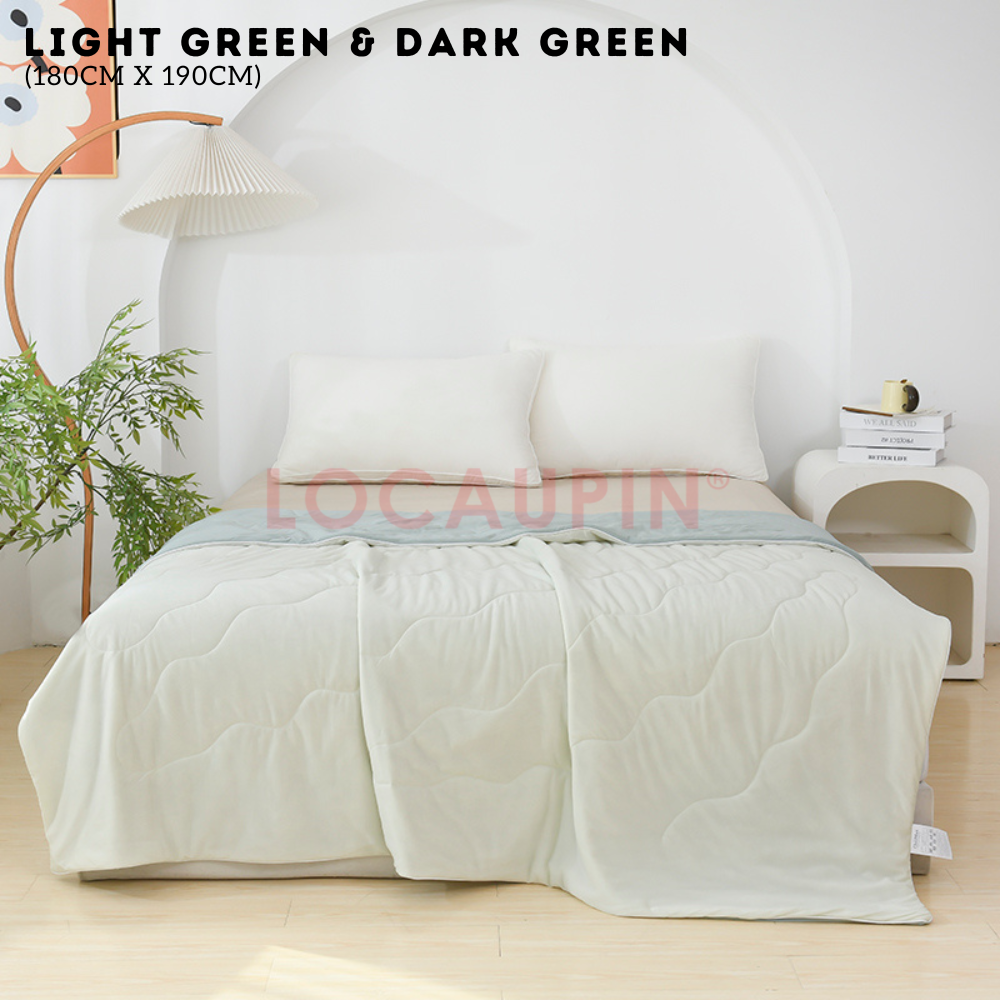Locaupin ChillMax Double Sided Cooling Blanket Cool and Soft Comforter with Skin Friendly Material Perfect for Warm Night or Everyday Use