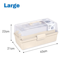 Load image into Gallery viewer, Locaupin 3 Layer Medicine Box Medical Equipment Storage Multipurpose Crafts Organizer Family First Aid Supplies Compartment Container with Lid
