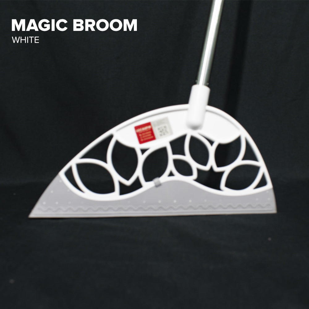 Locaupin Household Cleaning Tool Magic Broom Dustpan Heavy Duty Bristles For Home Salon Lobby Sweeper Bathroom Toilet Floor Glass Wiper