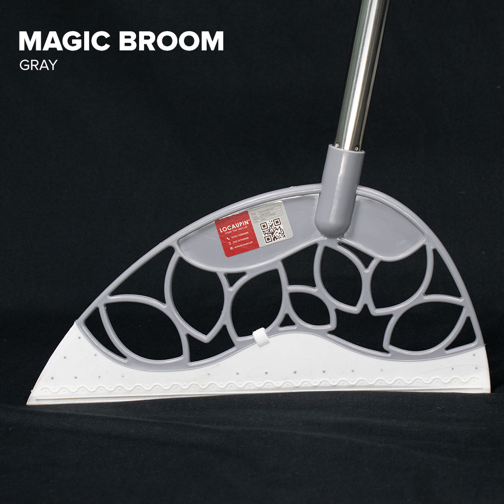 Locaupin Household Cleaning Tool Magic Broom Dustpan Heavy Duty Bristles For Home Salon Lobby Sweeper Bathroom Toilet Floor Glass Wiper