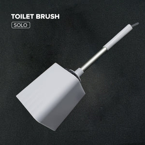 Locaupin Bathroom Bowl Deep Cleaning Toilet Brush with Holder Compact Storage Durable Scrubbing Rubber Bristles