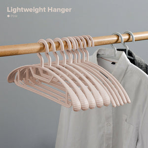 Locaupin 5pcs No Shoulder Bumps T-Shirt Sweater Coat Narrow Hanger Heavy Duty Space Saving Wardrobe Laundry Non Slip Closet Organizer