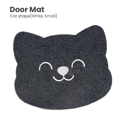 Locaupin Non Slip Home Welcome Pad Entrance Way Rub Foot Cat Shape Door Mat Front Bathroom Kitchen Bedroom Floor Rug