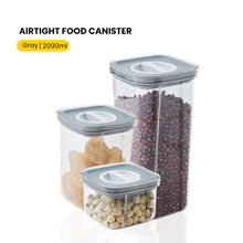 Load image into Gallery viewer, Locaupin Airtight Food Container with Easy Open and Lock Lid Dry Food Canister Cereal Candy Pasta Stackable Kitchen Pantry Transparent Organizer Storage (PET Plastic)
