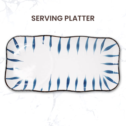 Locaupin Porcelain Dinnerware And Serveware Japanese Style Plate Soup Bowl Serving Platter Baking Plate