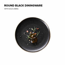 Load image into Gallery viewer, Locaupin Minimalist Black Frosted Dinner Plate Oven Safe Tableware Porcelain Serving Dish Tray Dessert Steak Kitchen Restaurant Cafe
