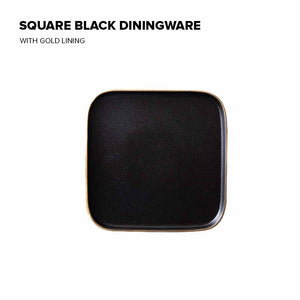 Locaupin Minimalist Black Frosted Dinner Plate Oven Safe Tableware Porcelain Serving Dish Tray Dessert Steak Kitchen Restaurant Cafe