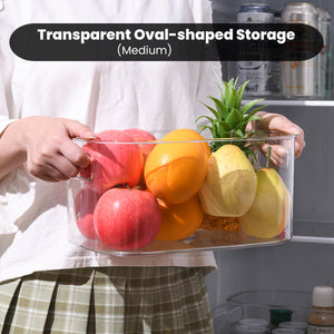 Locaupin Refrigerator PET Plastic Storage Kitchen Countertop Fridge Organizer Vegetable Fruits Container Bin Pantry Wardrobe Cosmetics