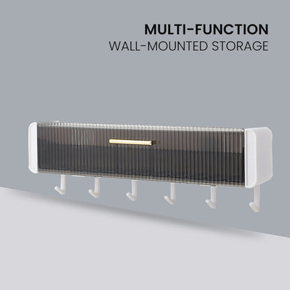 Locaupin Multi-functional Wall Mounted Storage Organizer Shelf Rack with Pull Out Drawer For Bathroom Kitchen