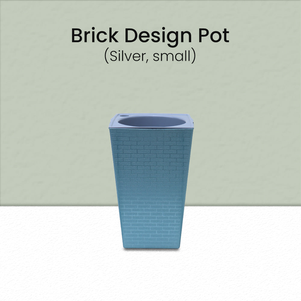 Locaupin Brick Style Home Gardening Planter Smart Self Watering Plant Flower Pot Indoor and Outdoor Water Inlet