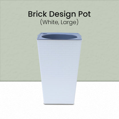 Locaupin Brick Style Home Gardening Planter Smart Self Watering Plant Flower Pot Indoor and Outdoor Water Inlet