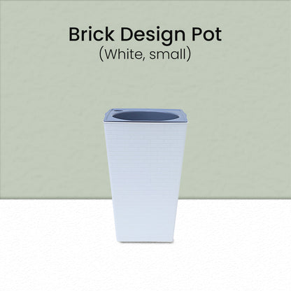 Locaupin Brick Style Home Gardening Planter Smart Self Watering Plant Flower Pot Indoor and Outdoor Water Inlet