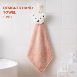 Locaupin Absorbent Quick Drying Soft Convenient Hanging Wash Hand Towel Dish Cloth with Rope For Bathroom Kitchen Accessories