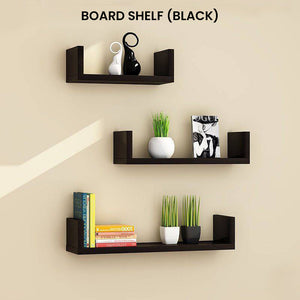 Locaupin Multifunctional Space Saver Ledge Board Floating Wall Shelf Bookshelves Frame Home Decor Living Room Display Organizer