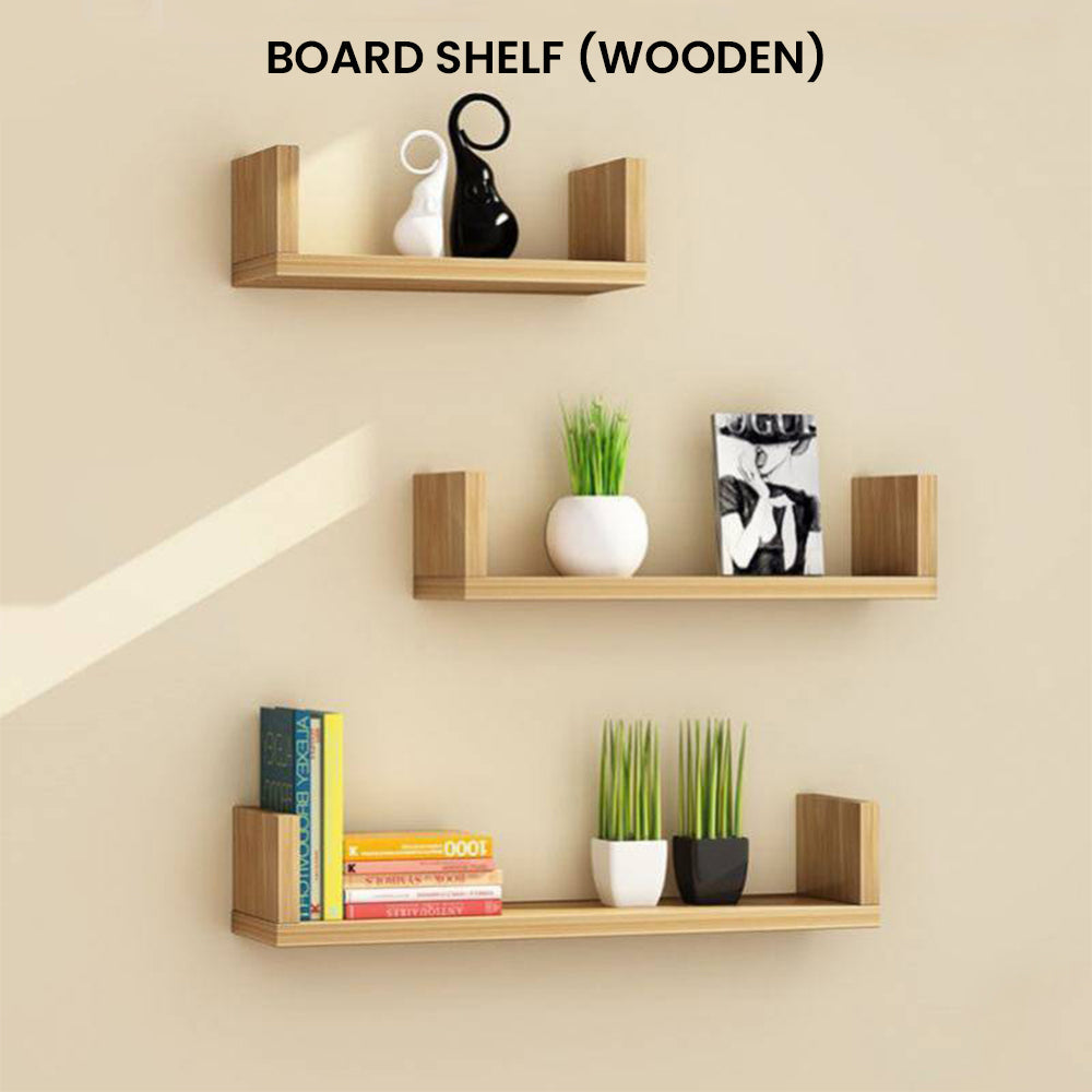 Locaupin Multifunctional Space Saver Ledge Board Floating Wall Shelf Bookshelves Frame Home Decor Living Room Display Organizer