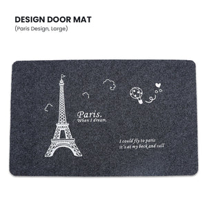 Locaupin Home Entry Way Anti-Slip Welcome Pad Rub Foot Door Mat Front Bathroom Kitchen Easy Clean Floor Rug