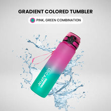 Load image into Gallery viewer, Locaupin Gradient Frosted Fitness Sports Water Bottle Snap Design Lid For Student to Outdoor Running Cycling Gym Workout Office School
