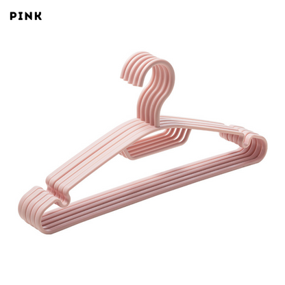 Locaupin 5 Pieces Anti-Slip Hanger with Groove Design Heavy Duty Flexible Wardrobe Laundry Organizer High Quality Clothes Holder