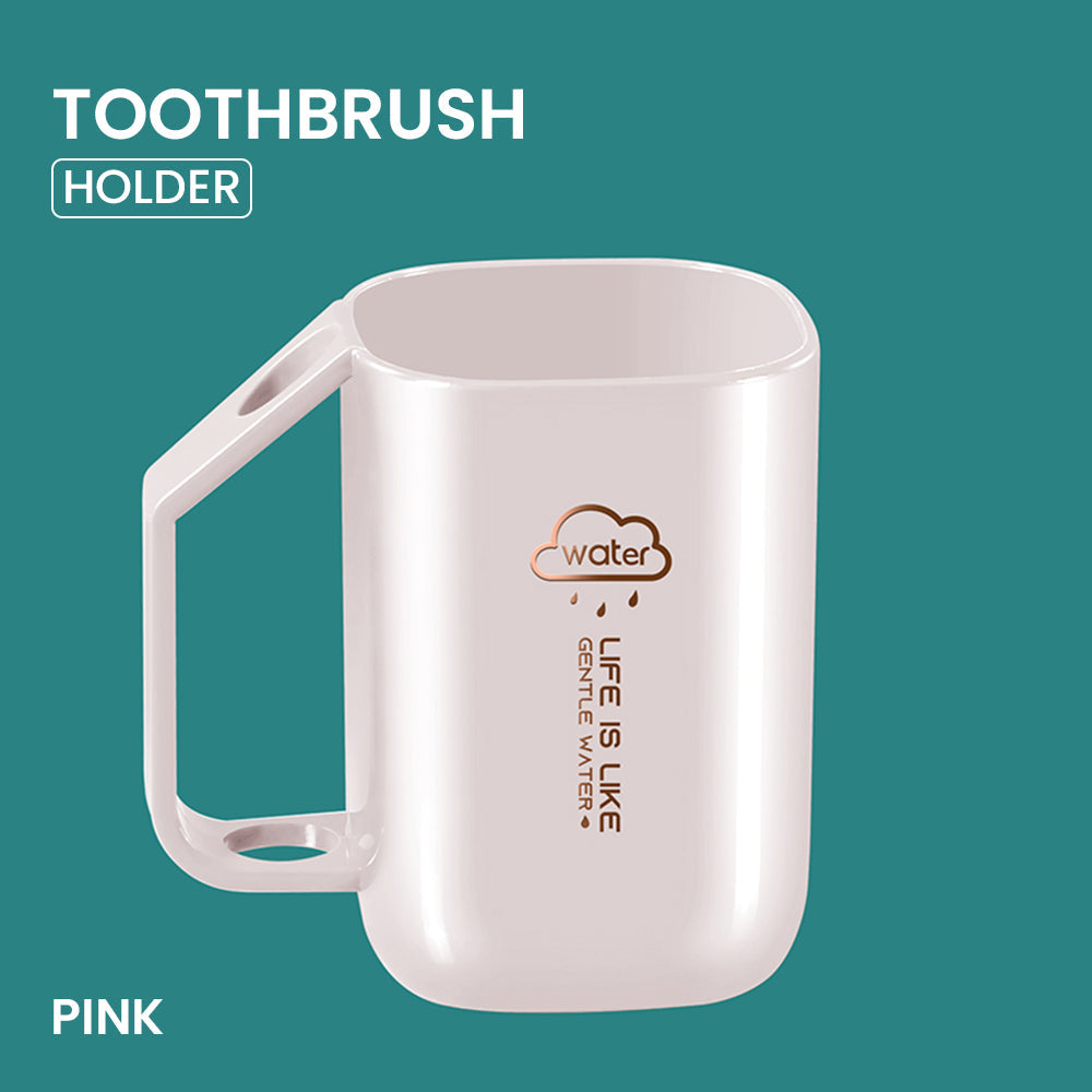 Locaupin Bathroom Countertop Organizer Toothbrush Holder Mouthwash Gargling Cup Mug Multifunctional Storage Case