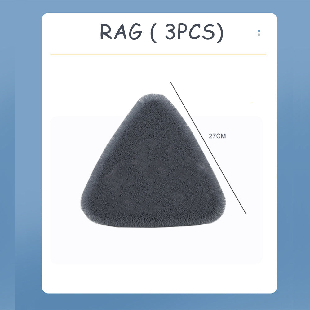 Locaupin 360? Rotatable Triangle Floor Mop Ceiling Dust Cleaning Wipe Wet Dry Wall Tiles Glass Automatic Water Squeezing