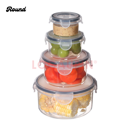 Locaupin Fresh Keeping Food Storage Airtight Leakproof Refrigerator Organizer Ideal for Meal Prep and Preserving Leftovers