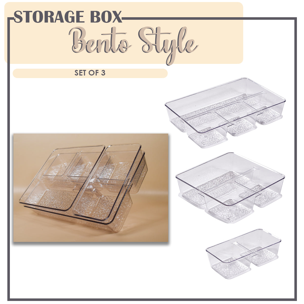 Locaupin Clear Serving Platter Food Snacks Tray Party Catering Dessert Display Multipurpose Kitchen Organizer Condiments Storage