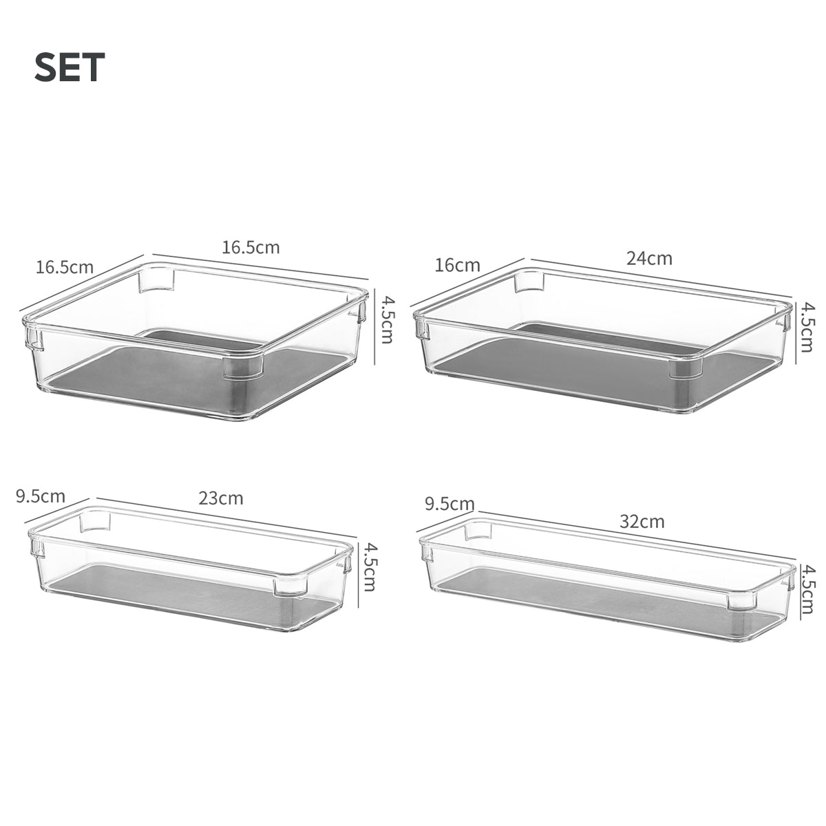 Locaupin Cabinet Desk Drawer Organizer Tray Multipurpose Bin Container Silverware Makeup Gadgets Stationeries Storage Compartment