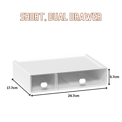 LOCAUPIN Multifunctional Office Desktop Drawer Organizer Stationery Cosmetic Storage Display Shelf
