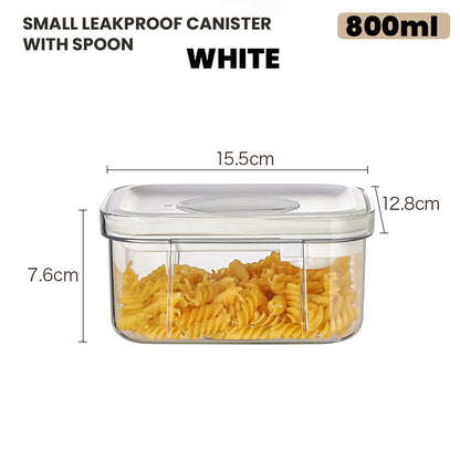 Locaupin Airtight Food Storage Container Leakproof Stackable Dry Cereal Jar Locking Lid Canister with Spoon Kitchen Pantry Organizer