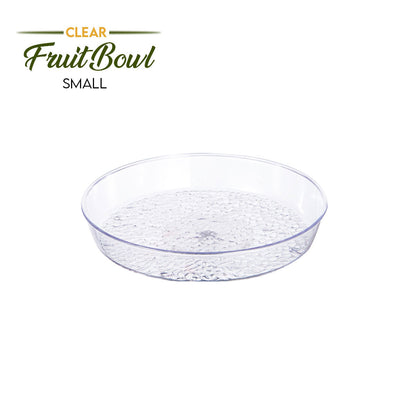 Locaupin Clear Round Serving Food Tray Fruit Salad Bowl Container Multifunctional Appetizer Snacks Platter