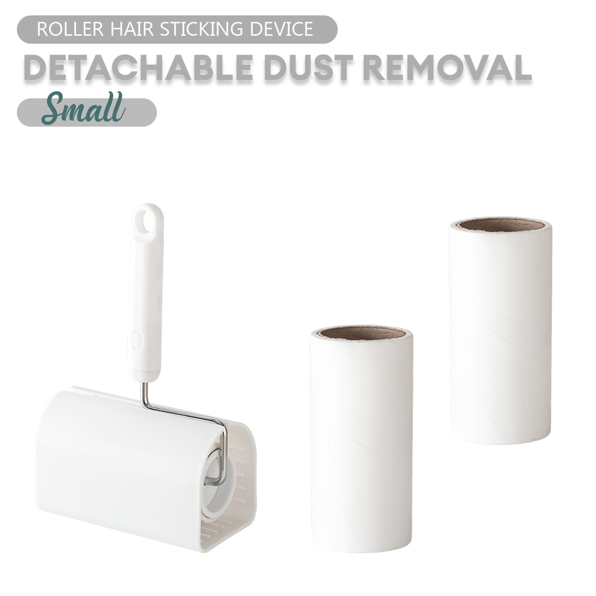 Locaupin Lint Roller with Sticky Paper Dirt Remover Multi Surface Cleaning Pet Hair Carpet Sofa Bedding Couch Dust (FREE 2 Roll Sticky Paper)