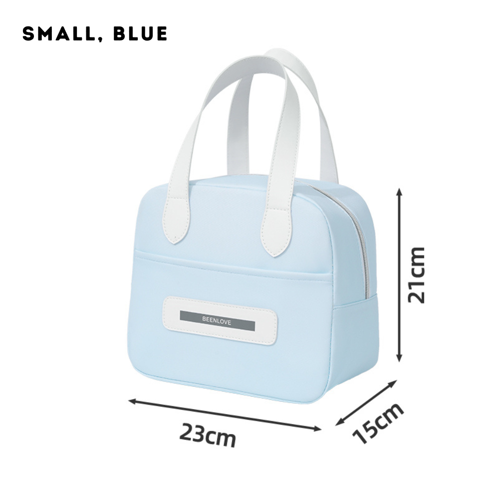 Locaupin Smiley Food Bag Waterproof and Insulated Meal Bags with Front Pocket Large Capacity Office School Portable Lunch Storage